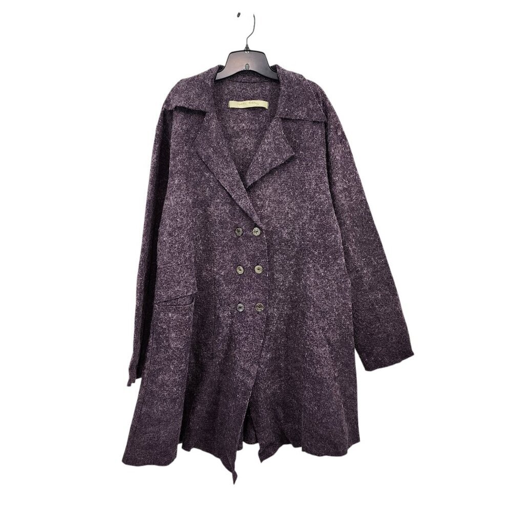 Cynthia Ashby Vintage Women's Wool Blend Peasant Double Breasted Coat - M